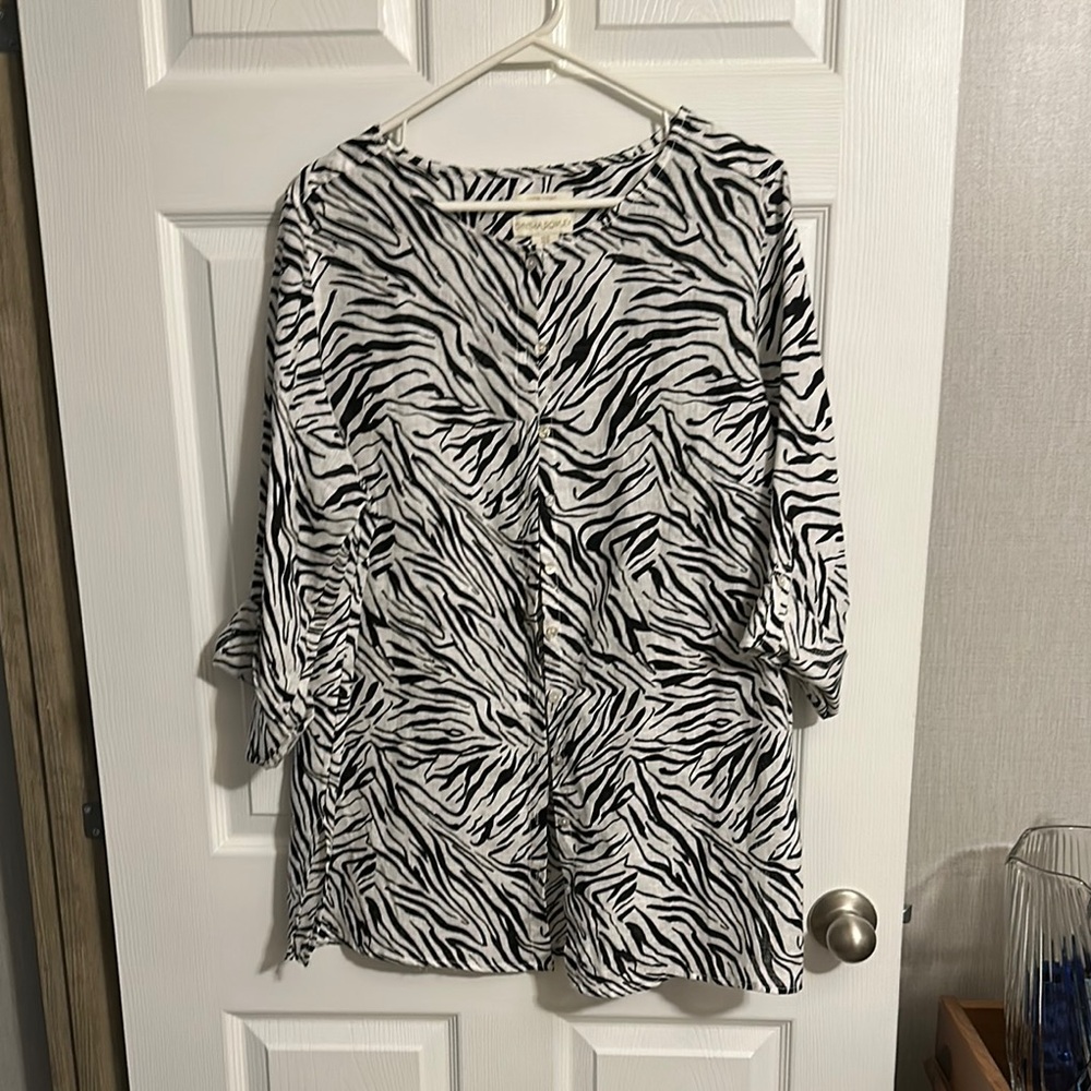 Zebra Print Women's Top